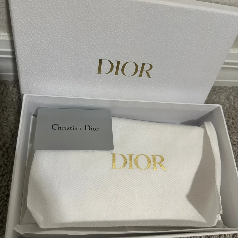 Dior Cream Quilted Wallet with Cannage Pattern